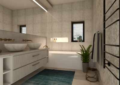 Návrh kúpeľne - interiérový dizajn