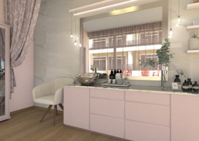 Návrh interiéru komerčných priestorov pre kozmetický salón - hygienická časť